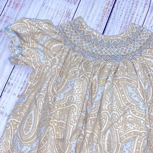 Le Za Me paisley smocked dress size 2 - Picture 3 of 7